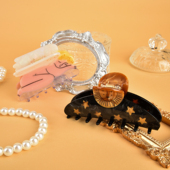 ​美国winona irene新款 设计太阳花天使发抓夹鲨鱼夹酒瓶发夹发饰