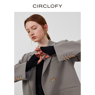 CIRCLOFY瑟夕 纸片人西装小外套女春秋季新款设计感气质休闲西服