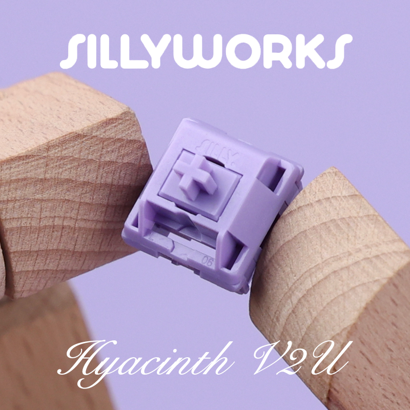 Sillyworks风信子轴V2U全紫Hyacinth Switch V2U机械键盘MX线性轴 电脑硬件/显示器/电脑周边 键轴 原图主图