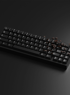 PBTfans WOB纯黑键帽 PBT材质 黑二色双色工艺 原厂高度大全套