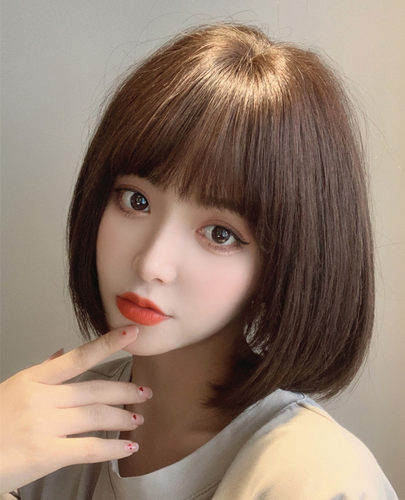 女真人发丝初恋少女圆脸全真人发