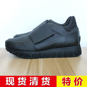 特价 时尚 秋冬 现货清货 黑色头层牛皮拼接休闲鞋