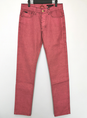 现货清货 公价5000 意大利一线品牌 M 春夏 红色纯棉休闲裤