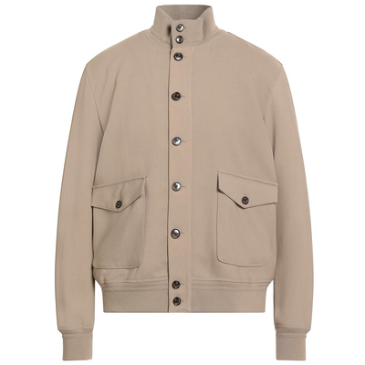 高品质推荐 意大利超一线MONTECORE 25秋冬新款 米色科技面料夹克