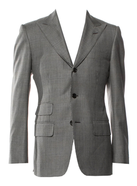 意大利顶吉超一线 TF 四季 浅灰色羊毛 老钱风票据袋西服