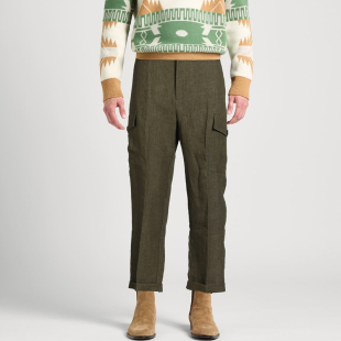 春夏 舒适透气 休闲裤 意国原产 男士 亚麻 调货 老钱风