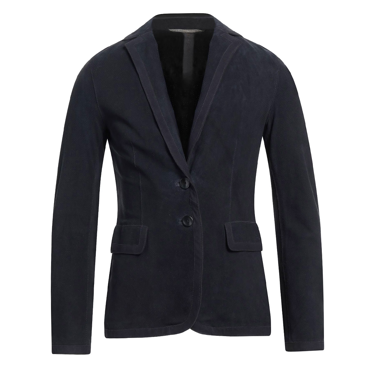 二线品牌 T 秋冬 蓝色绒面-羔羊皮 西装款皮衣