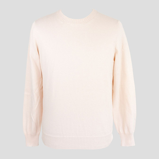 秋冬毕备浅粉色100%山羊绒老钱风针织毛衣 SASSO 意大利一线 GRAN