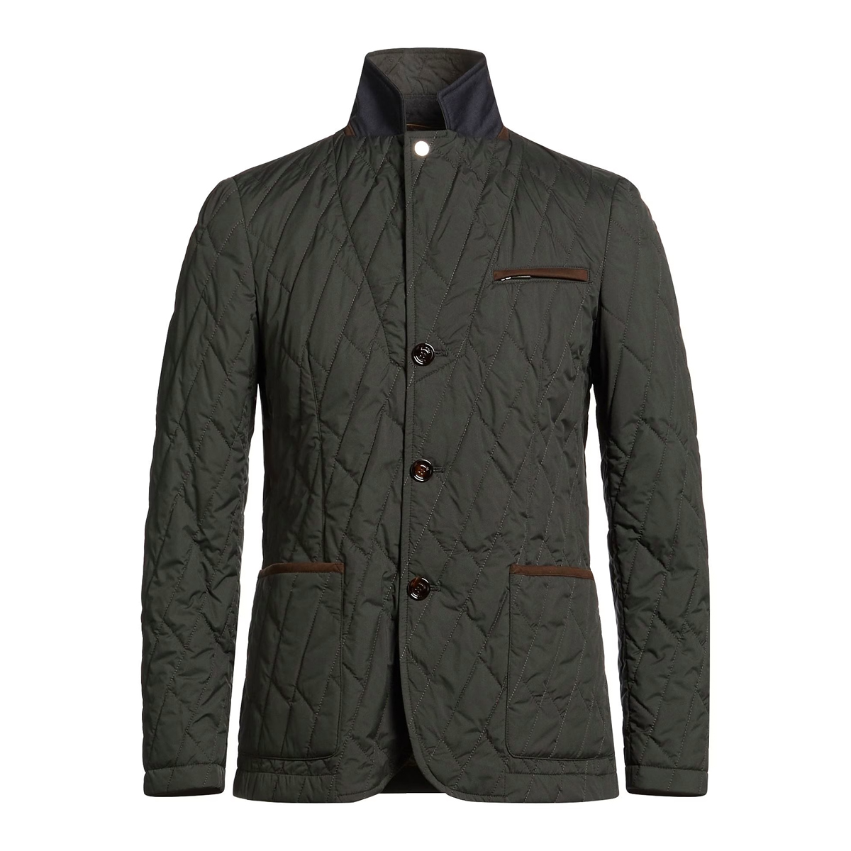 为法国H意大利K代工 羽皇M 秋冬 深绿色 科技面料 夹克棉衣