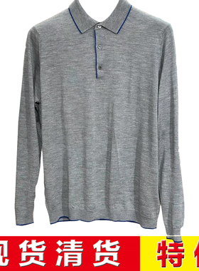 现货清货意大利醉顶吉仅低于LP COLOMBO 秋冬浅灰色羊绒真丝毛衣