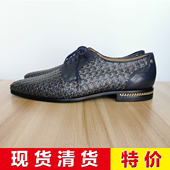 铜制链条头层牛皮手工德比鞋 现货清货超低特价 顶吉超