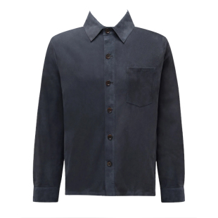 意国原产 皮衣 春夏 款 A男 纳帕绒面小牛皮老钱风衬衫 调货