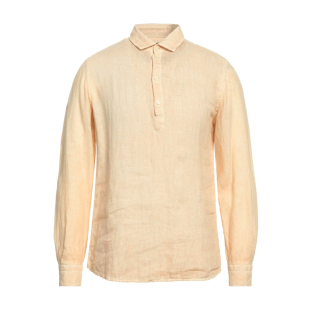 日常经典 衬衫 长袖 男士 亚麻 米黄色 春夏 意国原产 调货