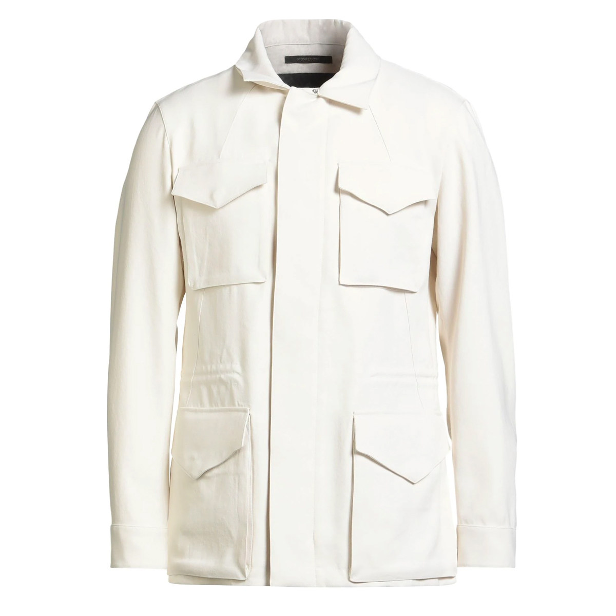 高品质推荐 意大利超一线MONTECORE25秋冬新款乳白色科技面料夹克