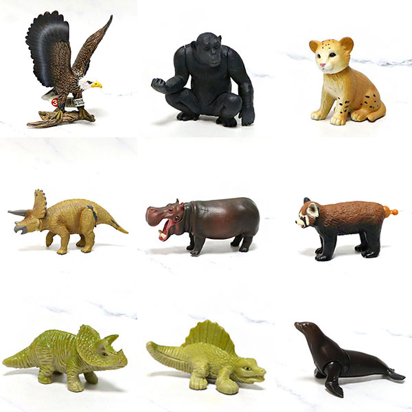 散货仿真动物杂货区11河马雄鹰恐龙熊猫老虎玩具模型摆件场景道具