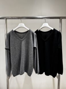 现 26春季新款韩国东大门MASCULINE设计款V领两面穿针织衫