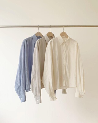 折现 25秋季新款韩国东大门ounce休闲翻领纯色单排扣宽松长袖衬衫