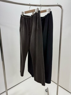 现 26春季新款韩国东大门Architekt显瘦百搭做旧松紧腰休闲卫裤女