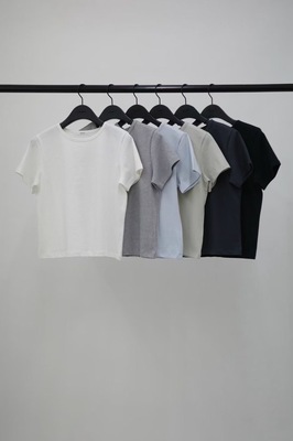 现 26春季新款韩国东大门OBJECT百搭简约 棉100小板型短袖T恤