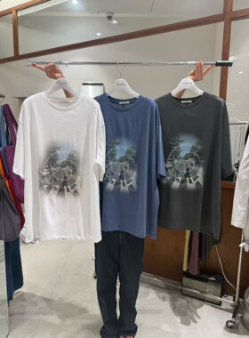 现 韩国东大门26夏季新款TEMPTING百搭圆领印花休闲短袖T恤