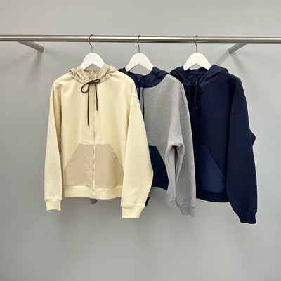 现 26春季新款韩国东大门WATER RIVER棉100连帽拉链卫衣外套