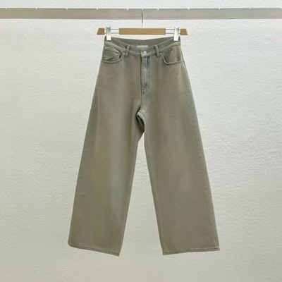 现 26春季新款韩国东大门STATEMENT 水洗色做旧直筒牛仔裤