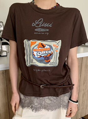 现韩国东大门26春夏新款TARA BY MOTION女时尚字母印花短袖T恤