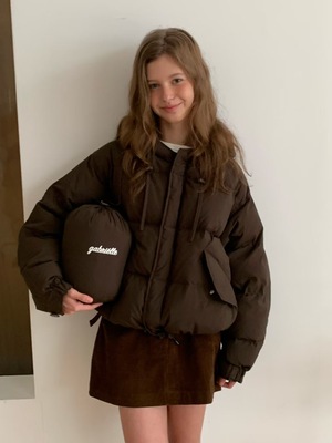 折现 25冬季新款韩国东大门gabrielle时尚休闲短款连帽鸭绒羽绒服