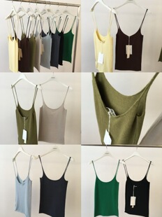 韩国东大门breathe日常百搭细肩带U领针织吊带背心 新款 现 26春季