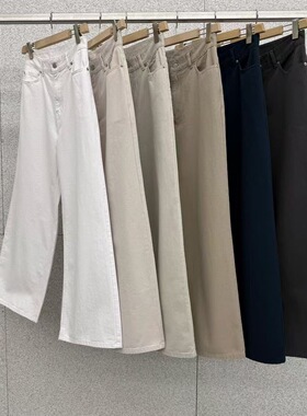 现 26春季新款韩国东大门at the bagel 百搭显瘦高腰直筒牛仔裤