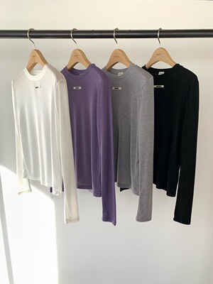 现 26春季新款韩国东大门underson女休闲字母标修身长袖T恤