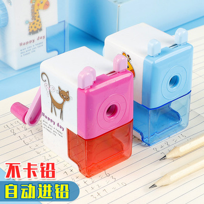 小学生卡通手摇卷笔刀自动进铅省力单孔文具奖品可爱专用
