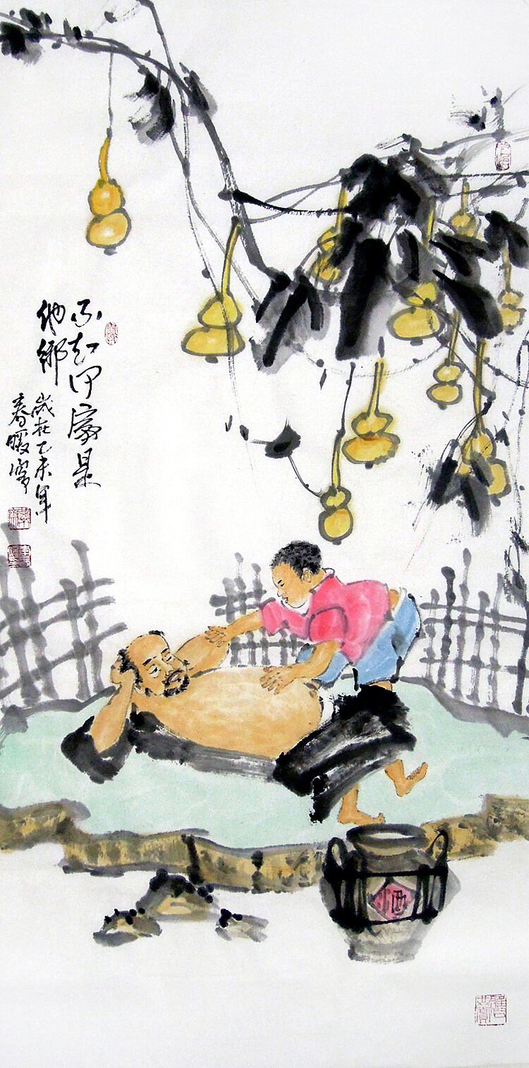 【画艺佳.字画书画】c24665李春暖人物国画.不知何处是他乡(三尺)
