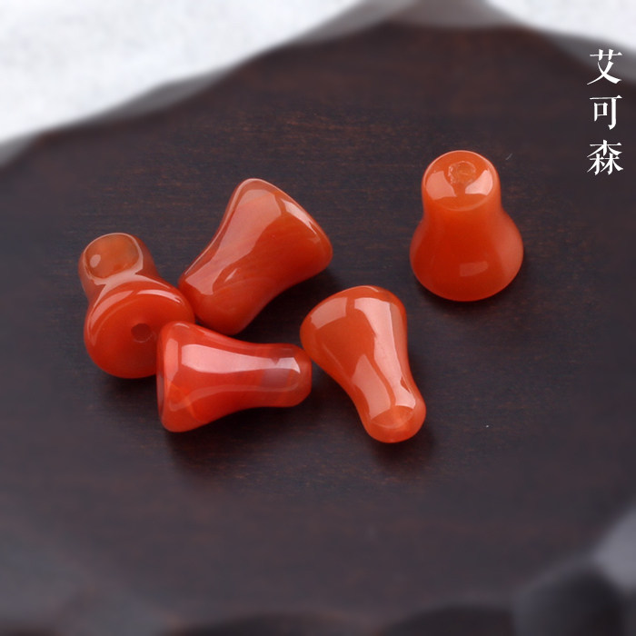 天然南红铃铛子弟珠四川玛瑙吊坠图片