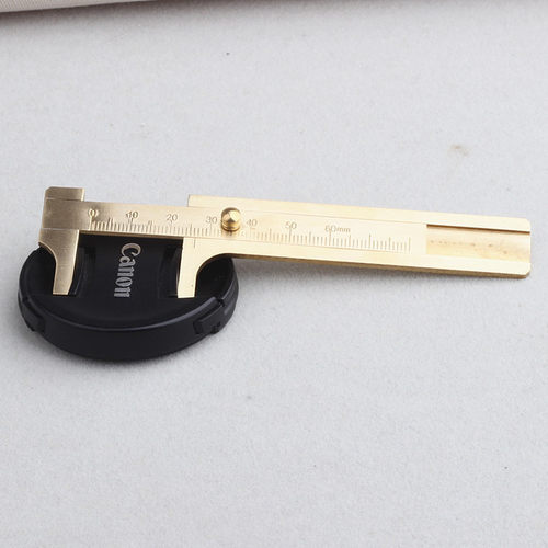 纯铜单刻度卡尺游标全铜文玩迷你小卡尺测量珠宝玉器核桃金刚菩提