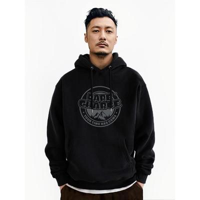 美式潮牌连帽卫衣男士秋冬2025新款加厚黑色痞帅外套男款圆领上衣