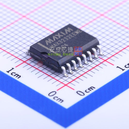 RS232芯片 MAX3232EEWE+ SOIC-16 MAXIM(美信) 电子元件全新原装