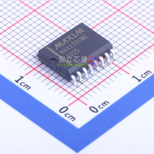RS232芯片 MAX232CWE+T SO-16 MAXIM(美信) 电子元件配单全新原装