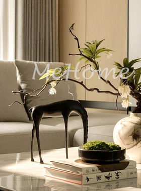 宋代美学新中式中古诧寂风样板房民宿酒店别墅客厅软装配套摆件