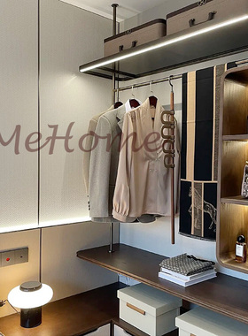 *MeHome*现代轻奢样板房别墅卧室主卧衣帽间大衣柜软装配饰套装