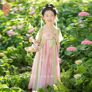【采薇】女童夏季宝宝古风薄款中国风仙女小女孩仙气飘逸儿童汉服
