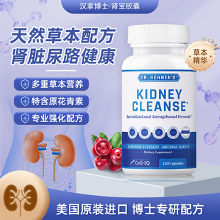 美国Cell IQ汉拿博士肾脏保健品尿蛋白肌酐高iga泡沫尿泌尿蔓越莓