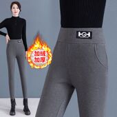 小脚保暖裤 加绒加厚女高腰显瘦弹力大码 外穿羊羔绒打底裤 秋冬季