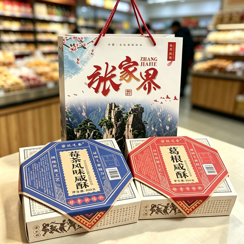 正品葛根咸酥湘西小吃土家莓茶特色糕点湖南张家界特产官方旗舰店