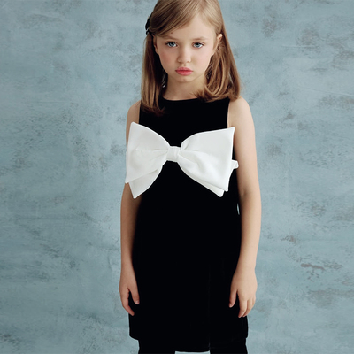 女背心裙欧美四季蝴蝶结连衣裙