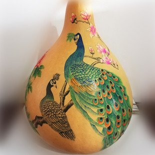 文玩彩雕微雕针刺鸡蛋葫芦精品把玩手捻墨刻天然收藏品摆件实物图