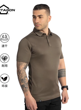 Pentagon五角战术Vanquish Polo Shirt夏季户外速干战术T恤短袖男