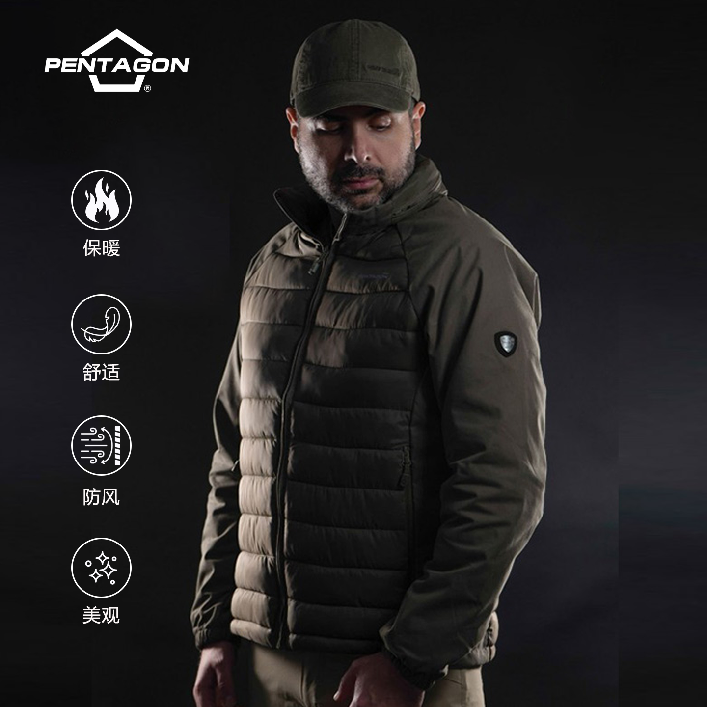 保暖防风棉服五角战术防潮耐磨