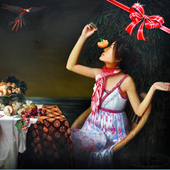 纯手绘肖像油画定制 肖像油画送女友生日礼物 照片定制油画手绘