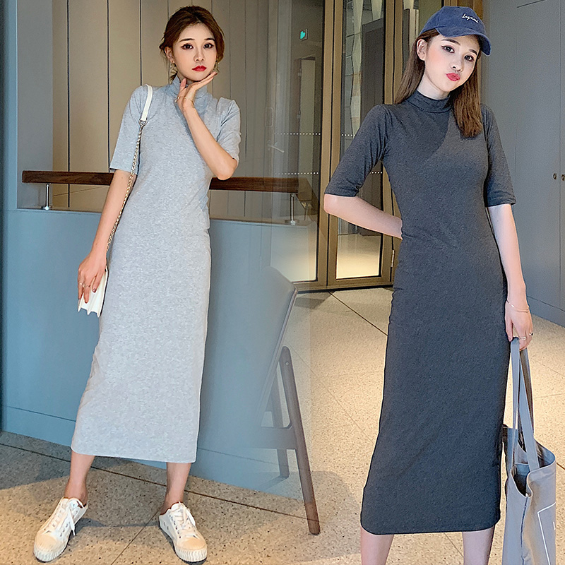 2021春秋季新款黑色t恤棉小心机